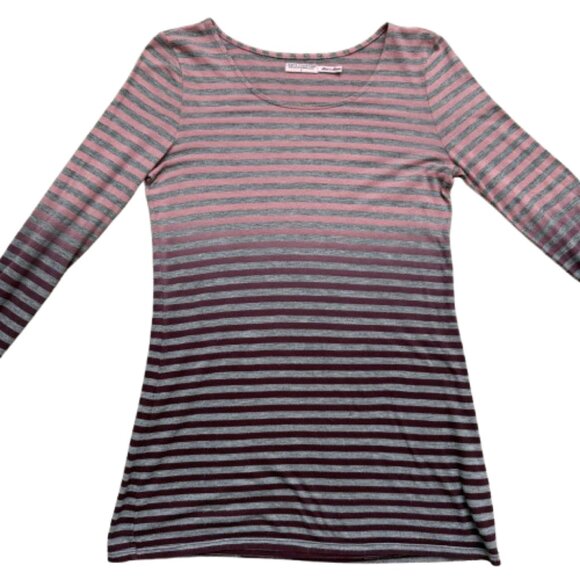 Juicy Couture Tops - Juicy Couture Gray and Mauve Striped T-shirt